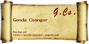 Gonda Csongor névjegykártya