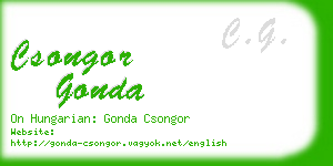 csongor gonda business card